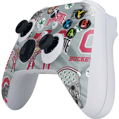 Ohio State University Pattern Xbox Series S Controller Skin